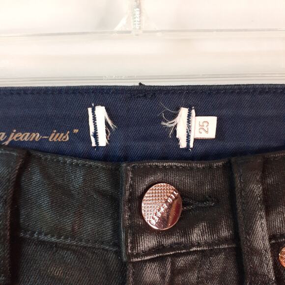 Ted Baker Ombre Wash Skinny Jeans Black Size 25 Designer Slim Ankle Length - Picture 5 of 11